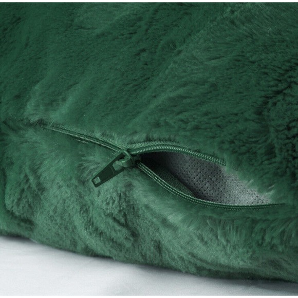 IKEA SPÖKSÄCKMAL SPOKSACKMAL Cushion Cover, Green Fur, 20"x20" (905.666.21) NEW - Picture 3 of 4